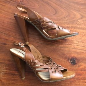 Fioni Brown Heel Sandals